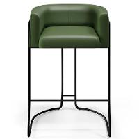 Kit 02 Banquetas Fixa Preto Corano Verde Musgo B-89