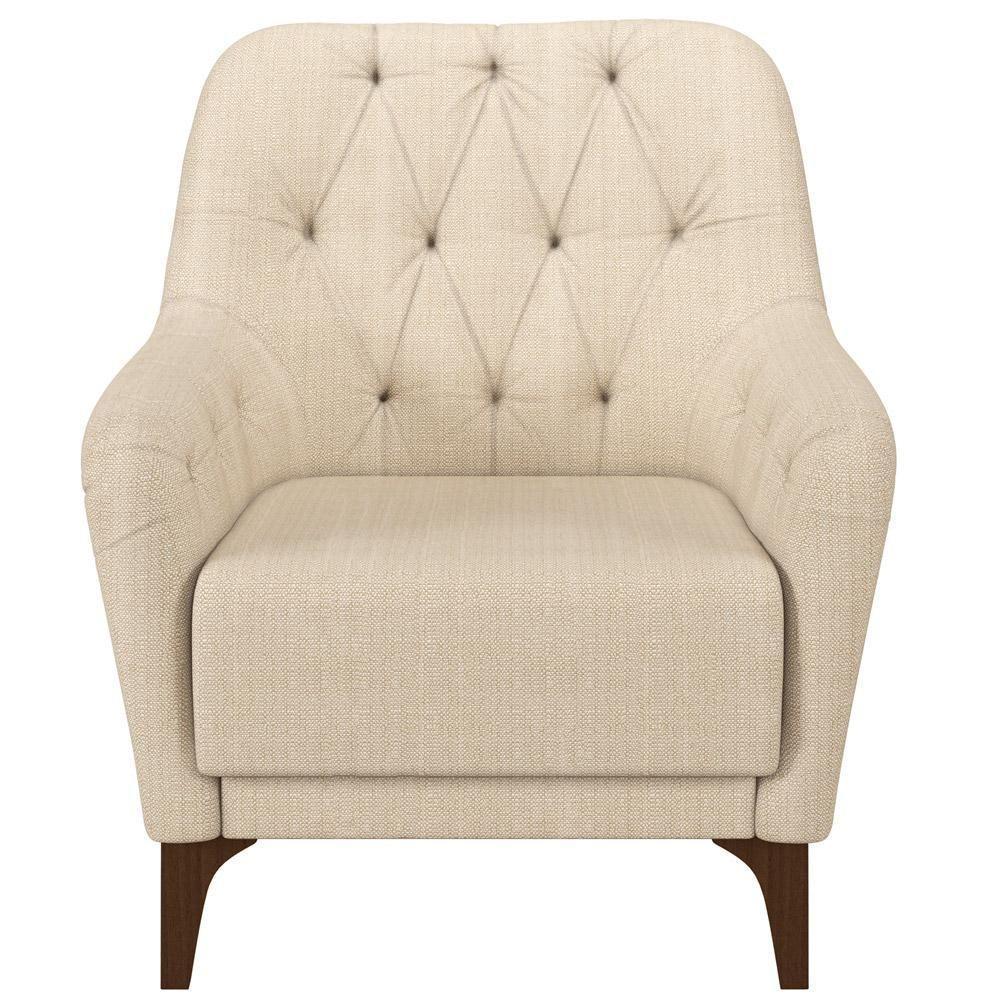 Poltrona Com Tachas Base Fixa Blenda M03 Bege - 5