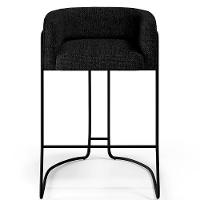 Kit 02 Banquetas Fixa Preto Linho Chumbo D-465