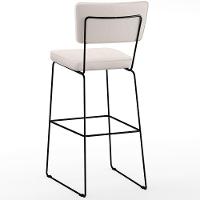 Banqueta Alta Cozinha De Jantar Allana L02 Faixa Camel Cru - 2