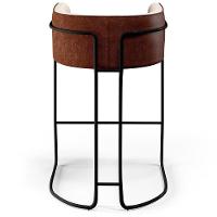 Kit 02 Banquetas Preto Linho Bege C-107 Corano Marrom B-38 - 3