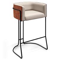 Kit 02 Banquetas Preto Linho Bege C-107 Corano Marrom B-38 - 7