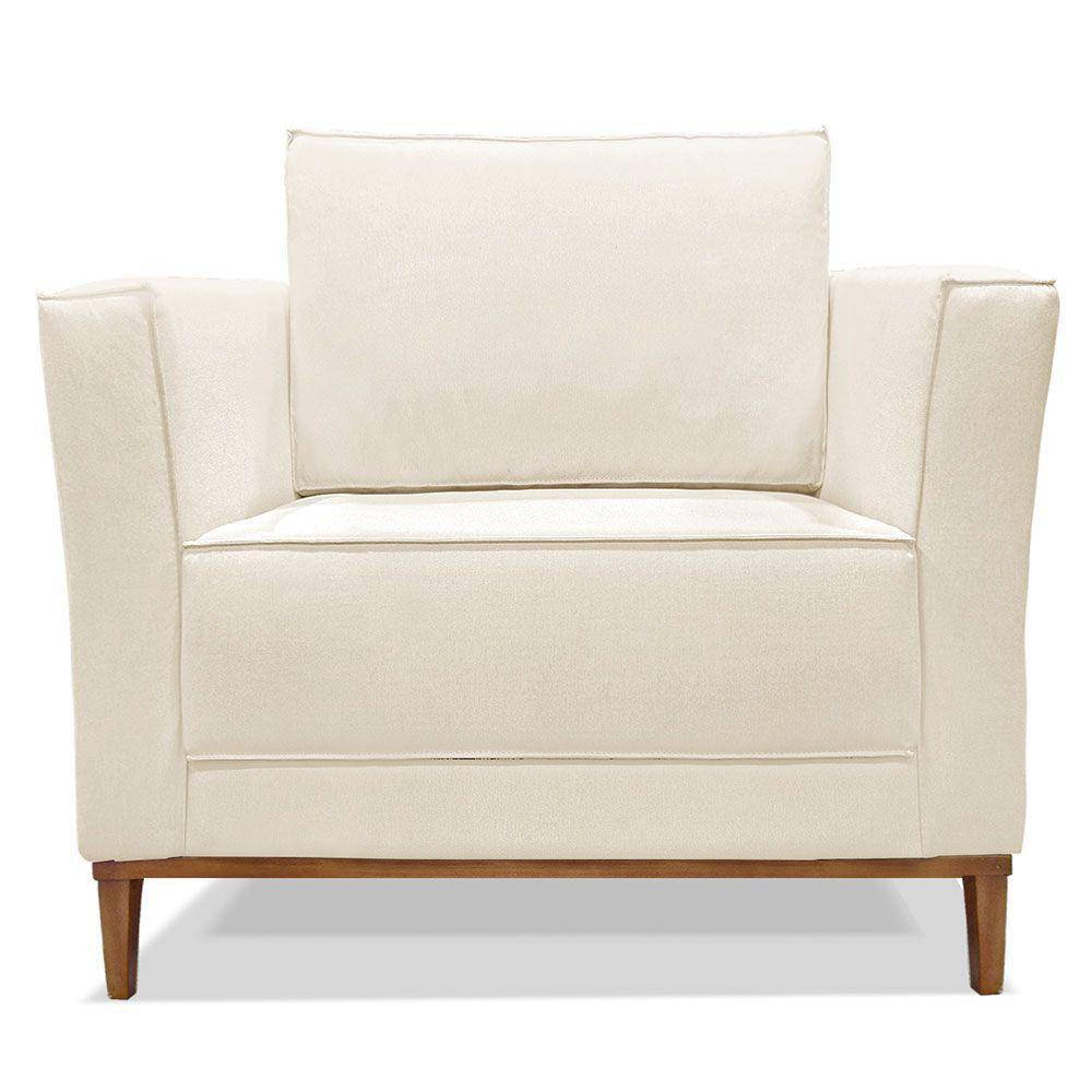 Kit 2 Poltronas Para Vega Linho Pés Castanho Natural - 7