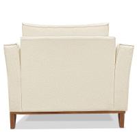 Kit 2 Poltronas Para Vega Linho Pés Castanho Natural