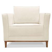 Kit 2 Poltronas Para Vega Linho Pés Castanho Natural - 7