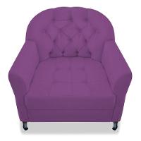 Poltrona Julia A02 Suede - Adj Decor Cor Roxo - 2