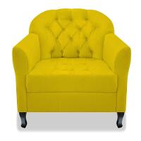 Poltrona Julia A02 Suede - Adj Decor Cor Amarelo - 3