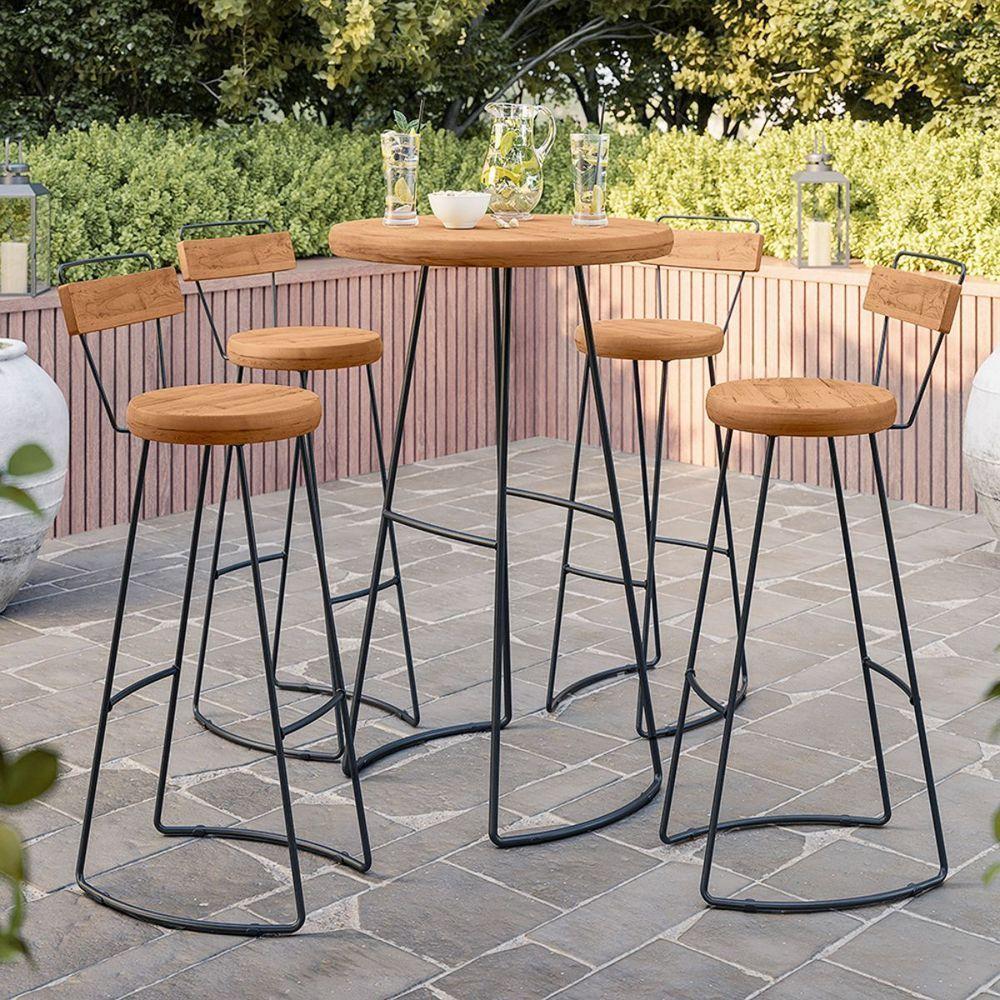 Conjunto Mesa Bistrô Com 4 Banquetas Aérea Gourmet Aurora - 7