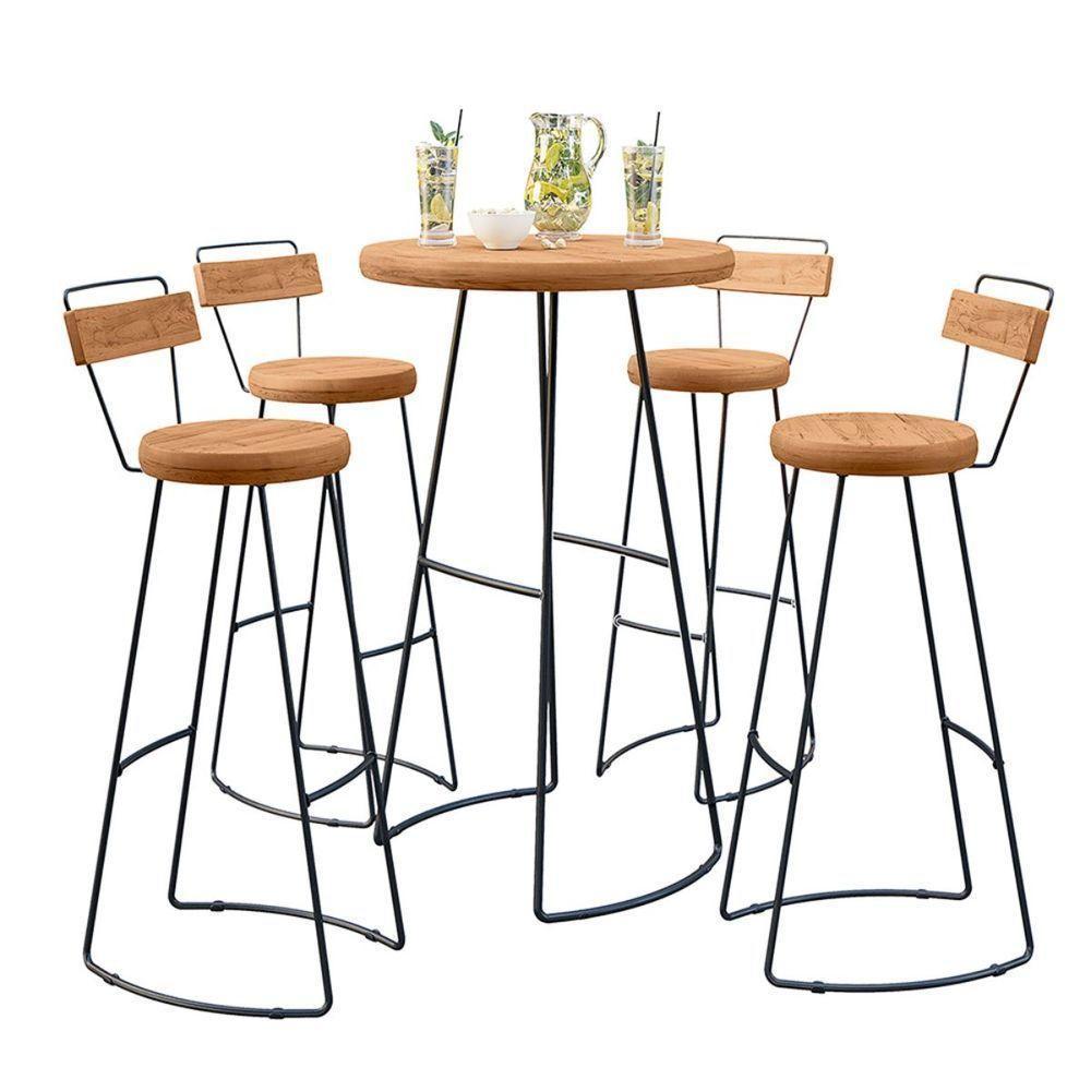 Conjunto Mesa Bistrô Com 4 Banquetas Aérea Gourmet Aurora - 10