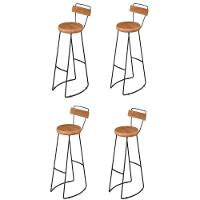 Kit 4 Banquetas Alta Com Encosto Para Aérea Gourmet Aurora - 1