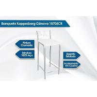 Banqueta de Cozinha Gênova 1B705CR 1 Un Cromado/Courano Marrom - Kappesberg - 2