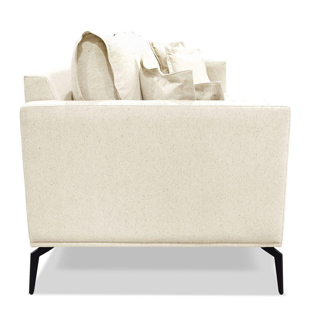 Kit 2 Poltronas E Sofá 2 Lugares 1,80m Natural Pés Metálicos - 2