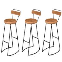 Kit 3 Banquetas Alta Com Encosto Para Aérea Gourmet Aurora - 1