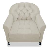 Poltrona Julia A02 Suede - Adj Decor Cor Bege - 2