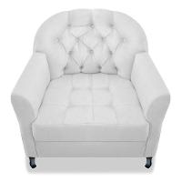 Poltrona Julia A02 Suede - Adj Decor Cor Branco - 2