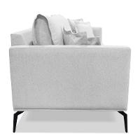 Kit 2 Poltronas E Sofá 2 Lugares 1,60m Cinza Pés Metálicos - 5