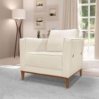 Kit 2 Poltronas e Sofá Living 2 Lugares 1,90m Vega Linho Nat - 9