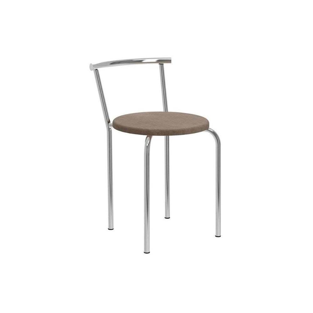 Kit 2 Banqueta de Cozinha 105 2 Un Prata - Assento Courano Branco - Carraro - 2