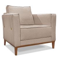 Kit 2 Poltronas e Sofá Living 2 Lugares 1,90m Vega Linho Are - 7