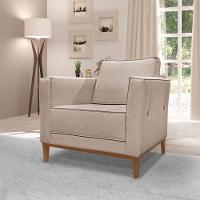 Kit 2 Poltronas e Sofá Living 2 Lugares 1,90m Vega Linho Are - 9