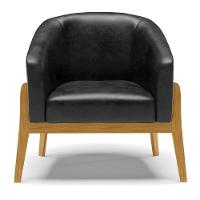 Kit 02 Poltronas Stella Corano Base Madeira Castanho Preto - 7