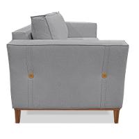 Kit 2 Poltronas e Sofá Living 2 Lugares 1,90m Vega Linho Cas - 12