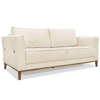 Kit 2 Poltronas e Sofá Living 2 Lugares 1,90m Vega Linho Cas - 8