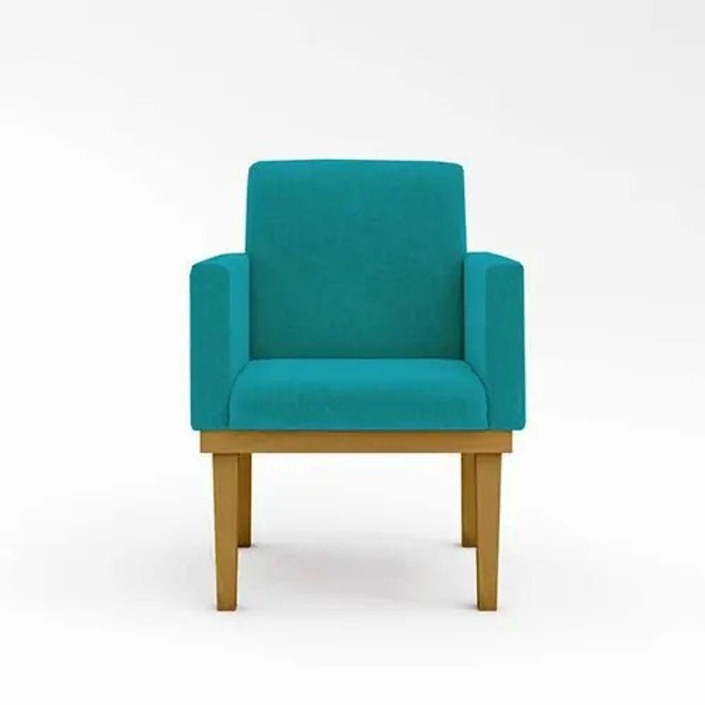 Poltrona Nina Com Base-azul Turquesa - 3
