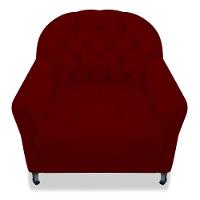 Poltrona Julia A02 Suede Doce Sonho Móveis Cor Bordô - 2