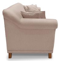 Kit 2 Poltronas E Sofá 2 Lugares 1,60m Pés Castanho Areia - 6