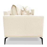 Kit 2 Poltronas E Sofá 2 Lugares 1,80m Bege Pés Metálicos - 9