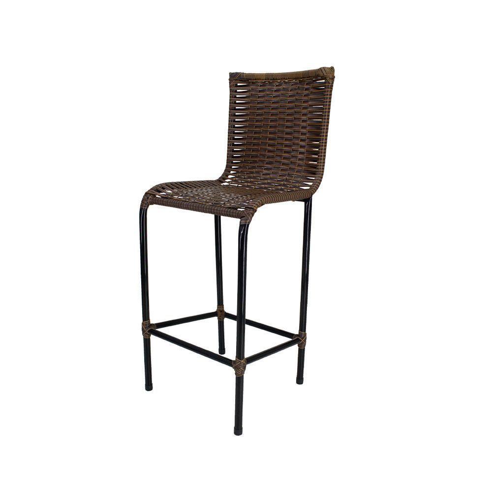 Kit 3 Banquetas Alta Diplomata Fibra Sintética Argila - 6