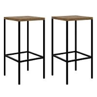 Kit Com 02 Banqueta Alta 27816 Vermont Preto Fosco - 1