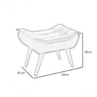 Kit Poltrona Opalla Com Puff Moveis D Salla Vermelho