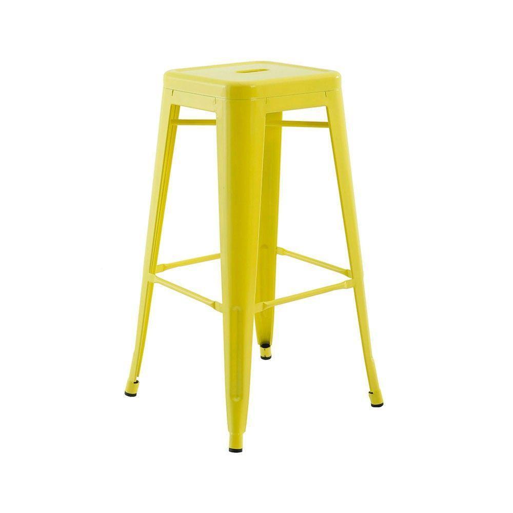 Banqueta Tolix Alta Amarela - 1
