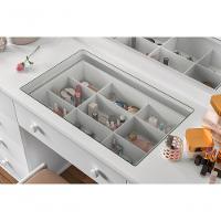 Pentearia E Banqueta Camarim Com Led E 9 Gavetas Branca - 7