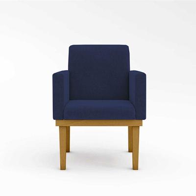 Poltrona Com Base Decoração Azul Marinho