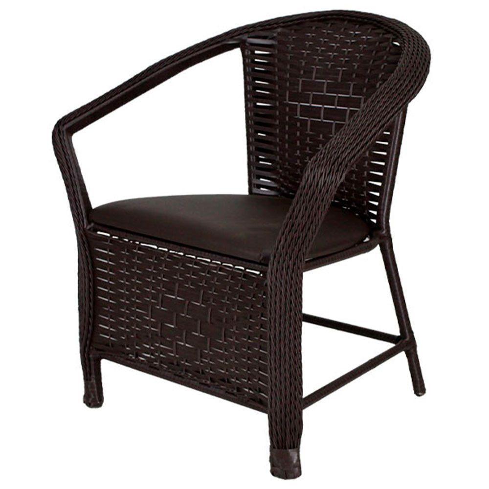 Kit 3 Poltrona Navegantes Fibra Sintética Tabaco Com Marrom - 6