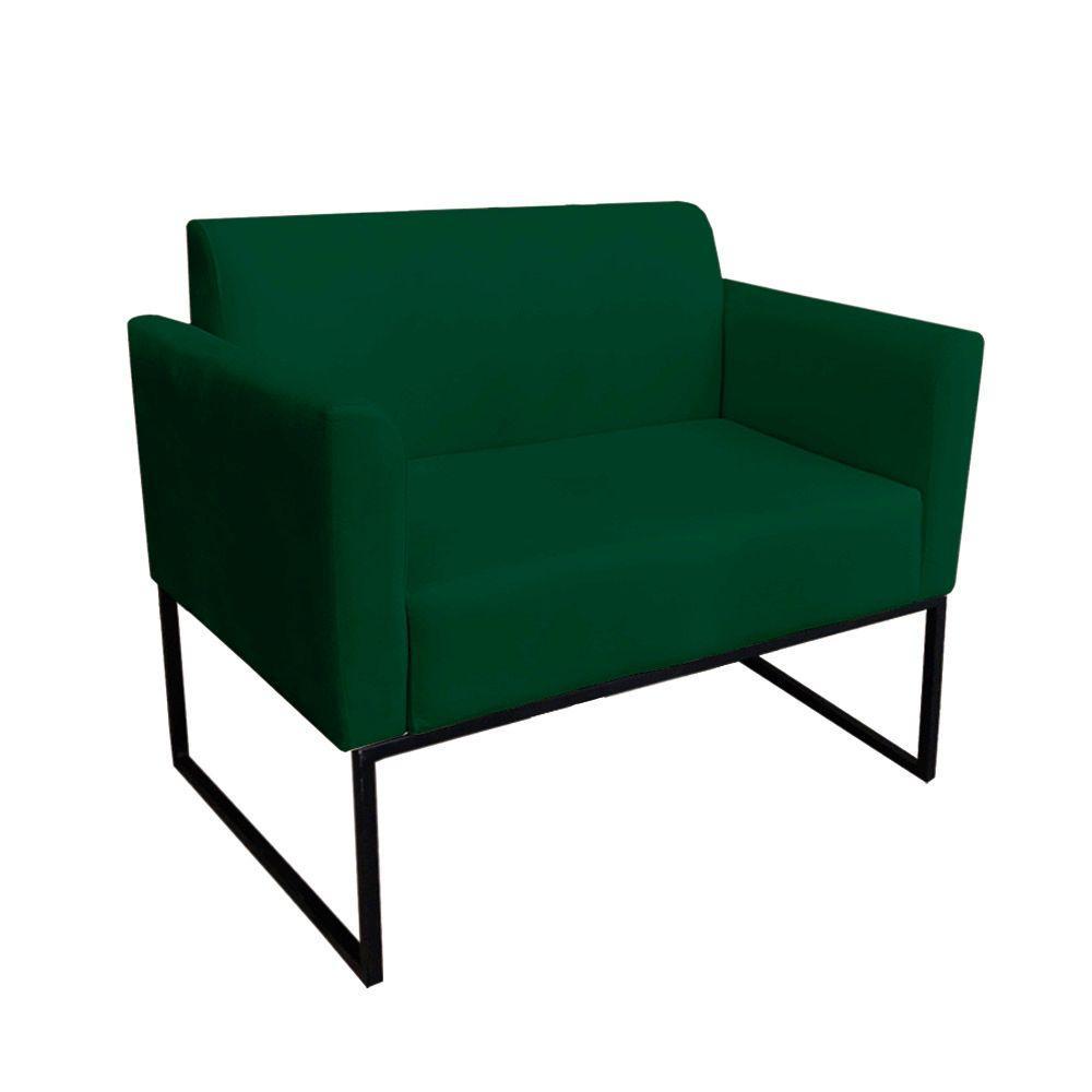 Kit 01 Namoradeira e 01 Poltrona Marisa Suede Base - 5