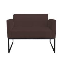 Kit 01 Namoradeira e 01 Poltrona Marisa Suede Base - 5