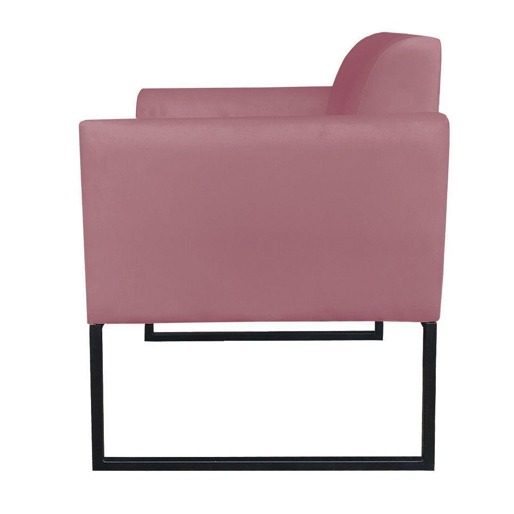 Kit 01 Namoradeira e 01 Poltrona Marisa Suede Base - 7