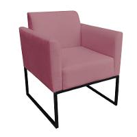 Kit 01 Namoradeira e 01 Poltrona Marisa Suede Base - 3