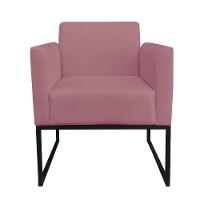 Kit 01 Namoradeira e 01 Poltrona Marisa Suede Base