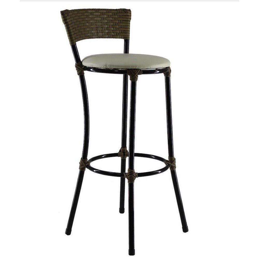 Kit 4 Banquetas Altas Forts Aço Fibra Pequi Branco Gelo - 2