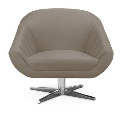 Poltrona Giovana Suede Marrom Rato
