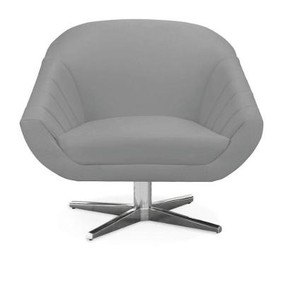 Poltrona Giovana Suede Cinza