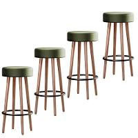 Conjunto 4 Banquetas Berlin Tecido Sintético Verde - 1