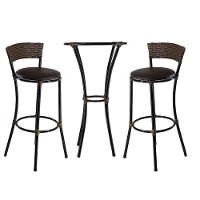 Kit Bistrô 2 Banquetas Alta Forts Fibra Argila Marrom - 1