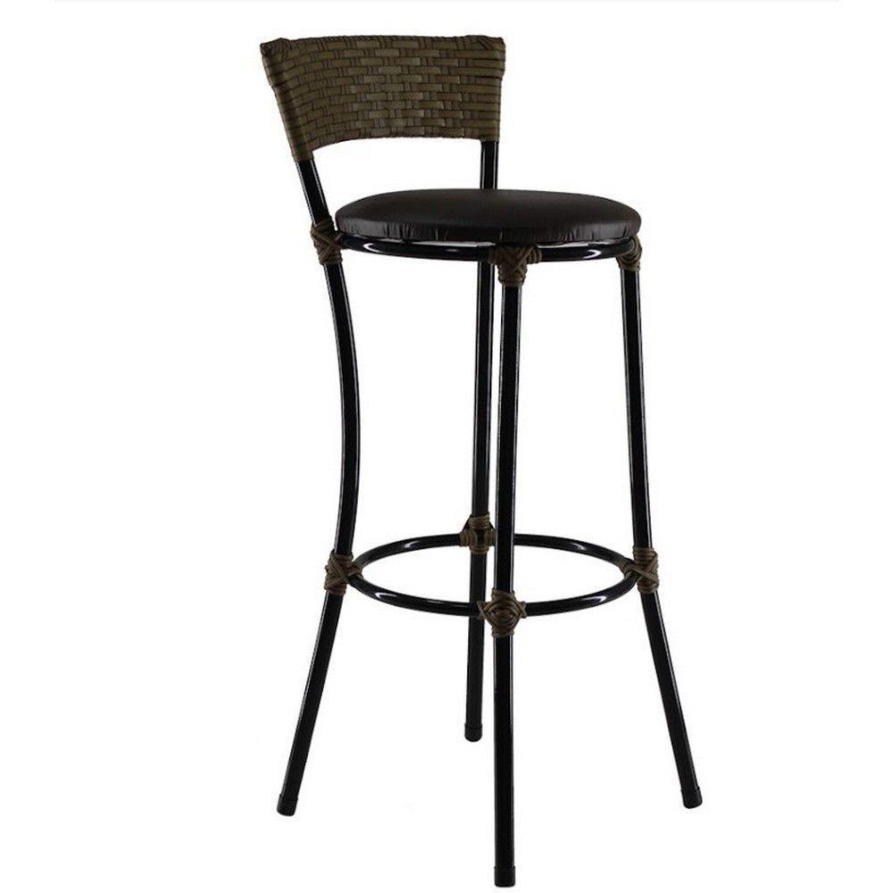 Kit 4 Banquetas Altas Forts Fibra Acesse Móveis Pequi Marrom - 2