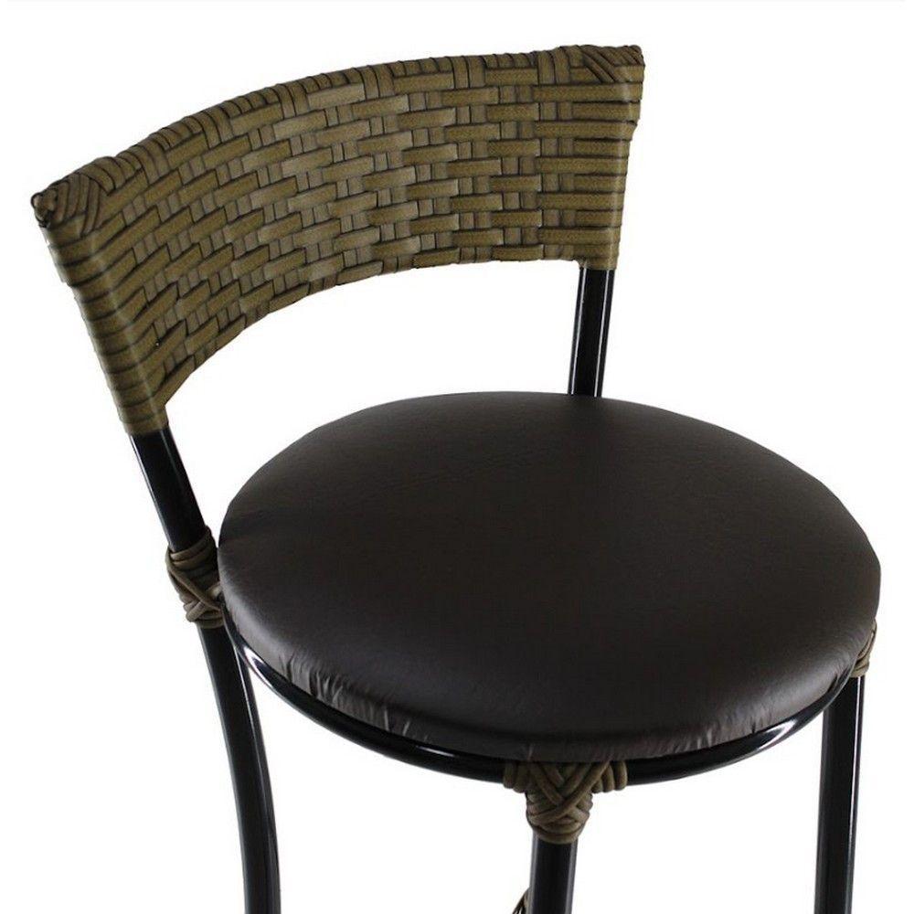 Kit 4 Banquetas Altas Forts Fibra Acesse Móveis Pequi Marrom - 3